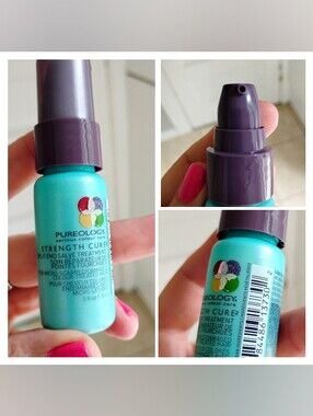 Pureology Strength Cure Split End Salve - Teal Bottle with Purple Pump
